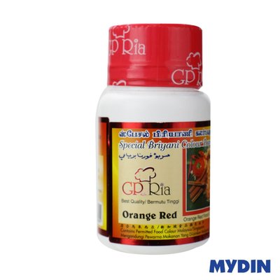 GP RIA Briyani Color Powder - Orange Red (25gm x 12 pcs)